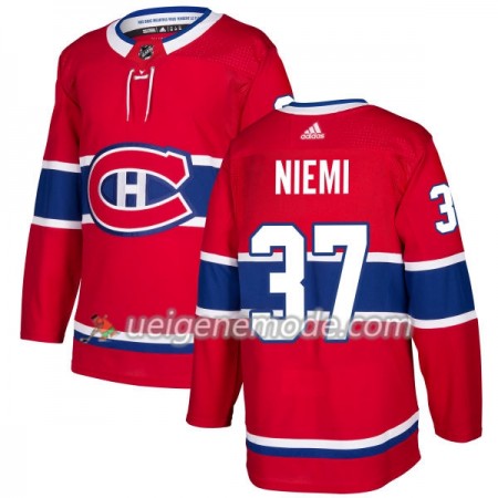 Herren Eishockey Montreal Canadiens Trikot Antti Niemi 37 Adidas 2017-2018 Rot Authentic